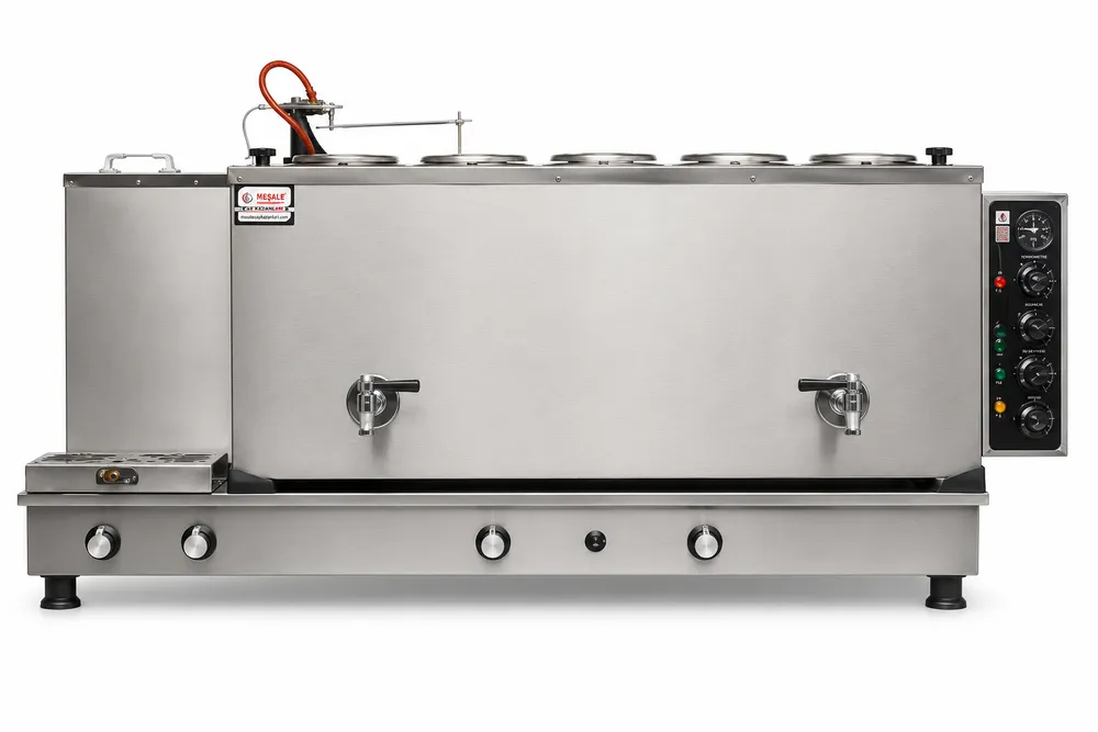 5 Demlikli MITF05 Meşale Çay Kazanı – 65 Litre İdeal, 74 Litre Maksimum Kapasiteli Profesyonel Çay Kazanı